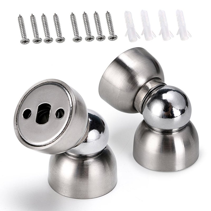 Sumnacon Powerful Magnetic Doorstop - 2 Pcs Stainless Steel Mini Door Stopper, Heavy Duty Magnetism Door Holder for Bedroom Bathroom Kitchen Home Office - Image 1